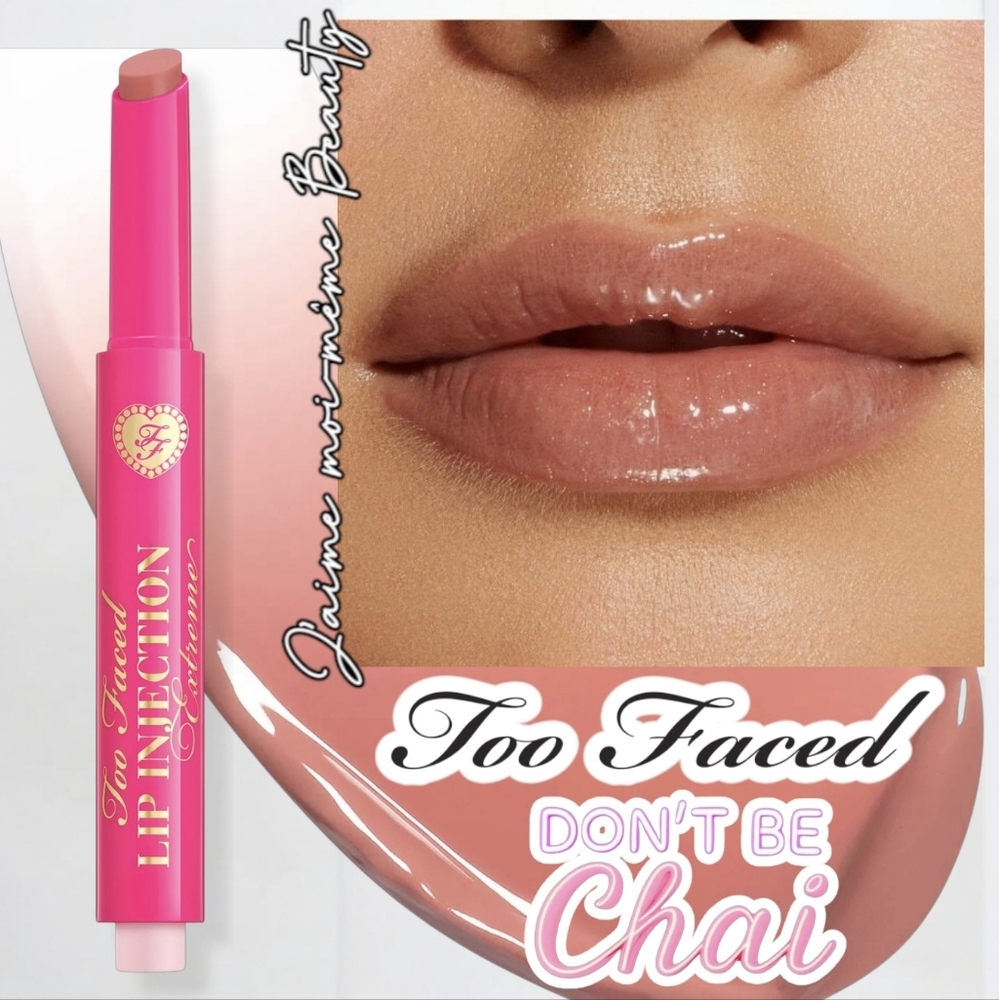 Too Faced Lip Injection Plumping CLICK Gloss In DONT BE CHAI (Beige Nude)